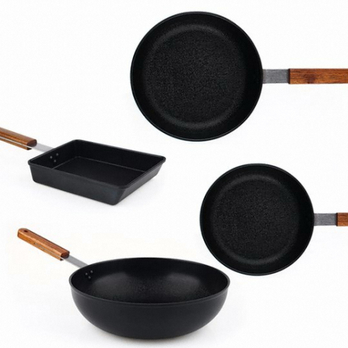 키친아트 ㅤ포르트 IH 인덕션 프라이팬 4종세트 (사각팬18+팬20,28+궁중28)_이미지