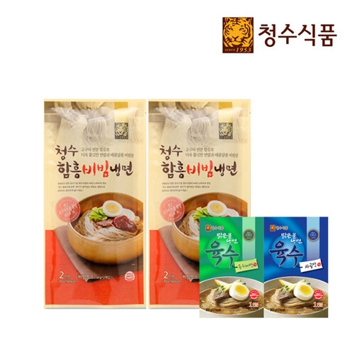청수 함흥 비빔냉면 360g x 2개 + 육수 300g x 2개