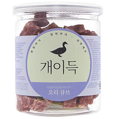 더케이펫 개이득 오리 큐브 200g (1개)_이미지
