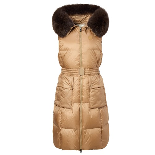 헤지스골프 퍼배색 구스다운 패딩베스트 HWJU4D753GD