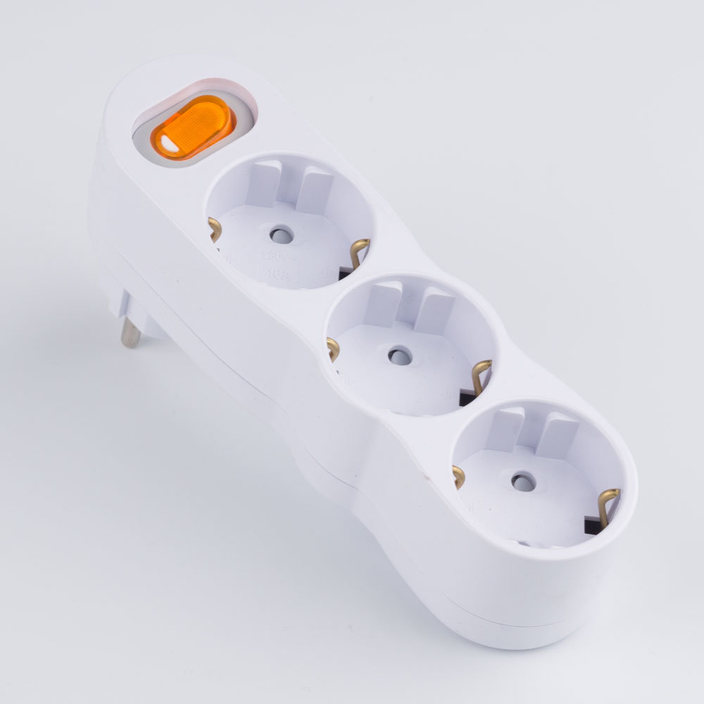 DS이엘씨 DOSEL 3구 250V 16A 일자형 스위치 멀티탭