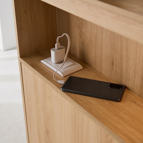 리버퍼니쳐 조명식 침대 수납헤드보드 C형 SS_이미지