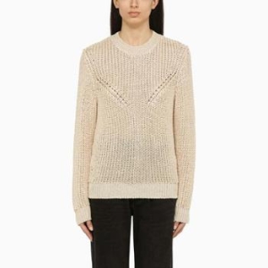 이자벨마랑 Recycled polyester ecru crew neck jumper 24PPU0421FAB1L04I/O_ISAMA-2..