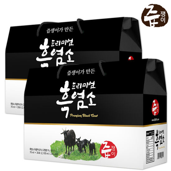 즙쟁이 프리미엄 흑염소 70ml 30포 (2개)_이미지