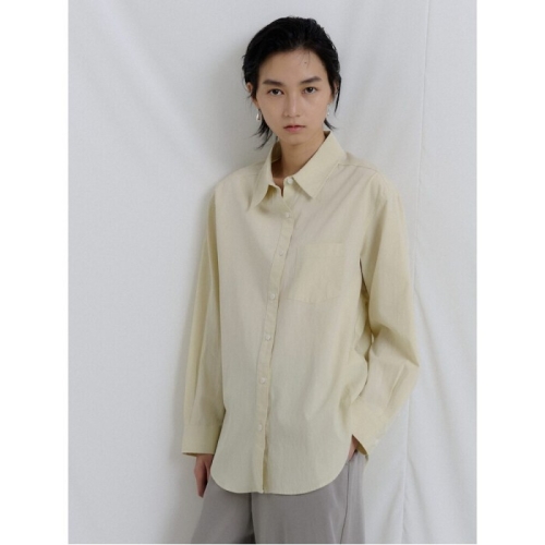 에잇세컨즈 코튼모달 오버핏 셔츠 레몬 356264WC6F