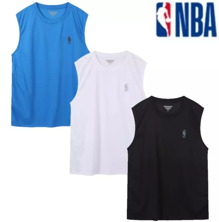 NBA N314ST262P GR 남녀공용 민소매 티셔츠 나시 메쉬 루즈핏 빅사이즈_이미지