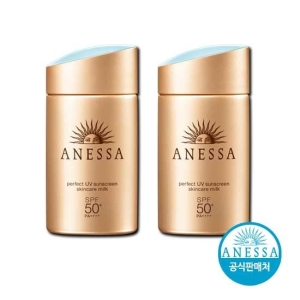시세이도 아넷사 퍼펙트 UV 선스크린 스킨케어 밀크 60ml (2개)