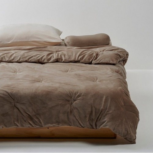 신세계인터내셔날 자주(JAJU) 온감 발열 극세사 차렵이불 브라운 (슈퍼싱글 SS)