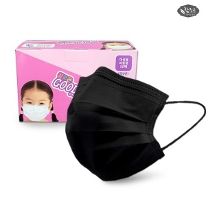 국산 일회용 마스크 3중 MB필터 소형 블랙 50매