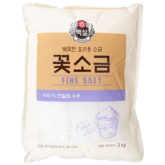 백설 꽃소금 3kg (1개)_이미지