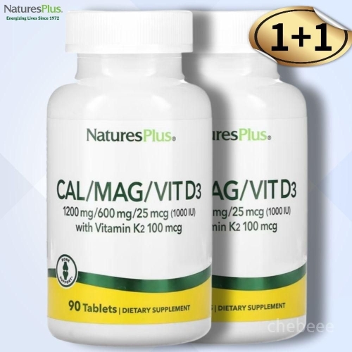 네이처스플러스 비타민K2 함유 칼슘/마그네슘/비타민D3 90캡슐 (2개)_이미지
