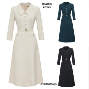 카라넥 버튼포인트 A라인 원피스 MYBGWO3090