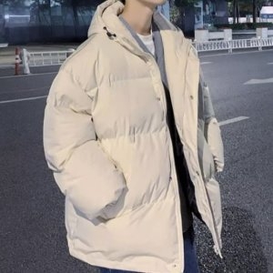 스탠다드 스타일 컴포트젠틀맨 데일리 로고프린트 패디드자켓 블루종 WFJU3ZW_이미지