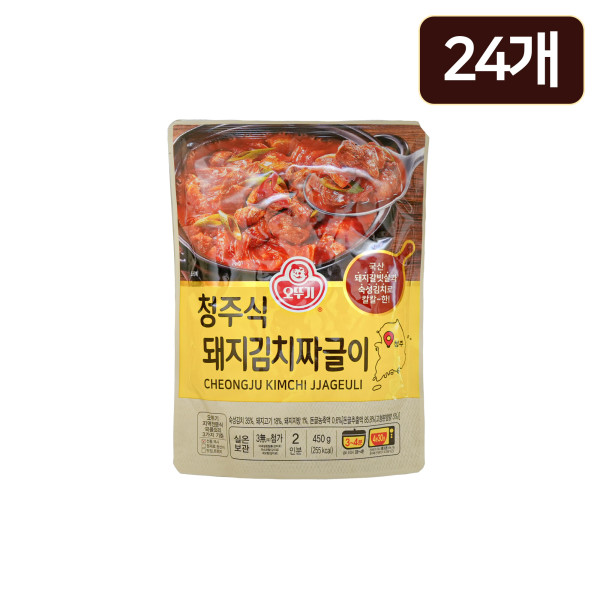 오뚜기 청주식 돼지김치짜글이 450g (24개)