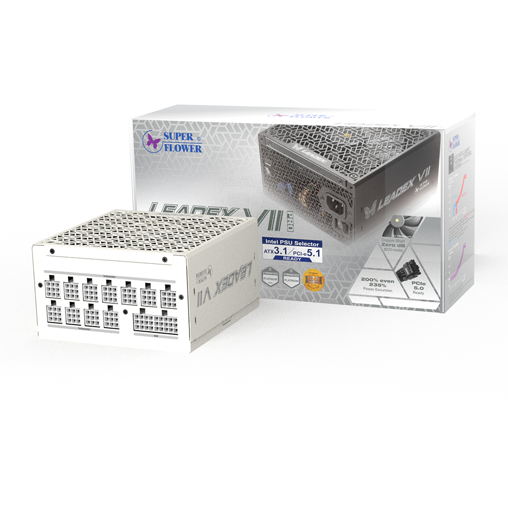 SuperFlower SF-850F14XP LEADEX VII PRO PLATINUM 화이트 ATX3.1이미지입니다. 누르면 해당 게시물로 새창이동합니다.