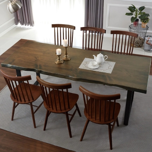 노르웨이숲  우드슬랩 식탁 카페 테이블 2000 (의자별도)