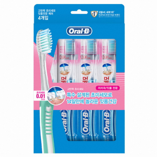 브라운 오랄비 고탄력 초미세모 잇몸전문케어 칫솔 (18개)