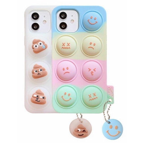 베켄 베락스 아이폰11 프로 맥스 이모티콘 버블 소프트 실리콘 케이스_이미지