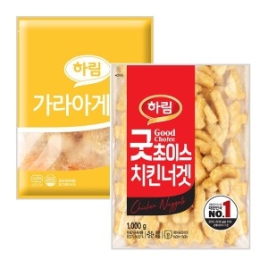 하림 프로라인 치킨너겟 1kg + 가라아게 1kg