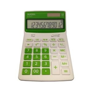 오로라 재팬 DT125TXG 테이블탑 색상 계산기 그린x30개입