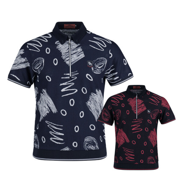 럭스골프 야마구찌 프리미엄 반팔 카라 골프셔츠 YG2M406