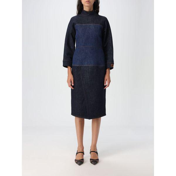 펜디 Blue Two Tones Denim Derss FLD79 AT1A F1<b>PNC</b> 1342333
