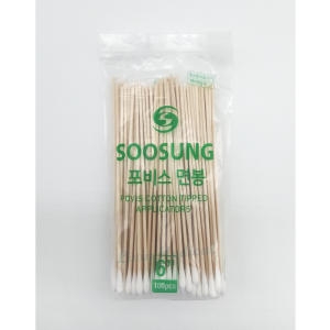 수성 포비스 긴면봉 6인치 1봉 100pcs 면봉