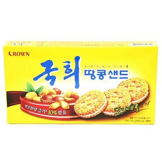 크라운제과 국희 땅콩샌드 5개입 155g (1개)_이미지