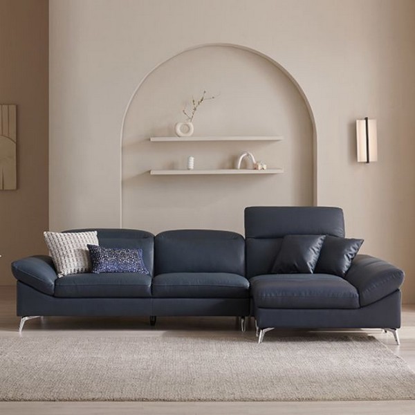 삼익가구 애버딘 헤드틸팅 천연가죽 소파 4인용 (카우치스툴포함)_이미지