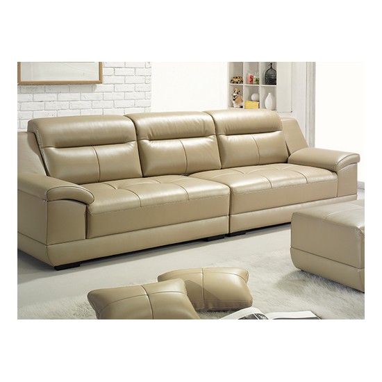 살리브OEM 살리브 우아미 제이드 4인용 구스 라텍스 가죽 소파 (스툴별도)