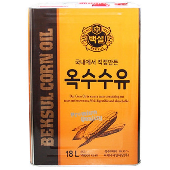백설 옥수수유 18L이미지입니다. 누르면 해당 게시물로 새창이동합니다.