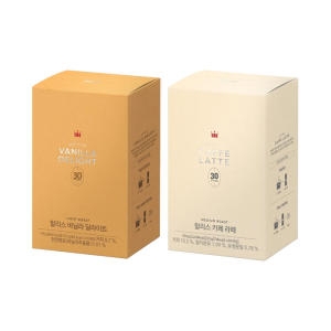바닐라딜라이트 커피믹스 30입, 1개 + 카페라떼 커피믹스 30입, 1개