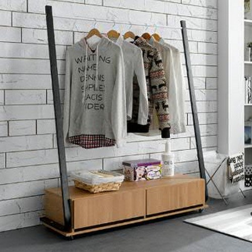 아름이와다움이 라디앙 스틸 드레스룸 행거 1단서랍형 1200