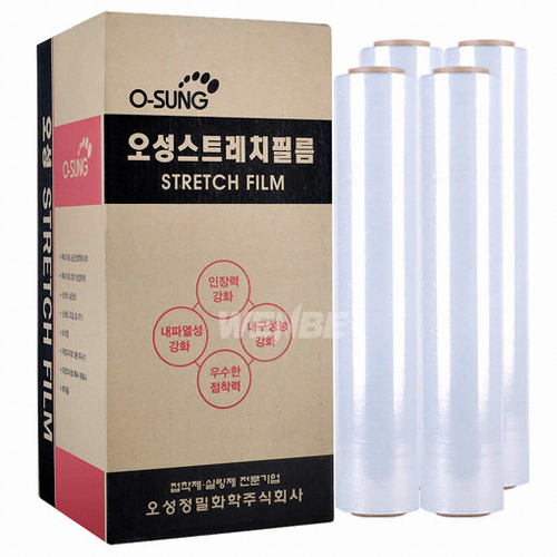 오성정밀화학 일반 스트레치 필름 15mic 500mm x 350m이미지입니다. 누르면 해당 게시물로 새창이동합니다.