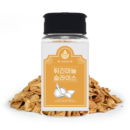 오허브 튀긴마늘슬라이스 40g 토핑 향신료 조미료 마늘칩 갈릭 후레이크 갈릭칩 플레이크_이미지
