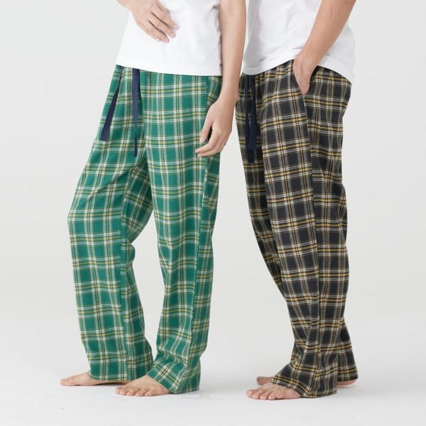 안파 커플 잠옷 뉴트로 코지 피치 기모 수면 바지_이미지