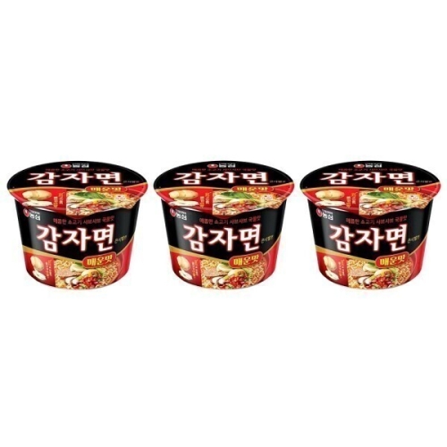 농심 감자면 매운맛 큰컵 92g (3개)_이미지