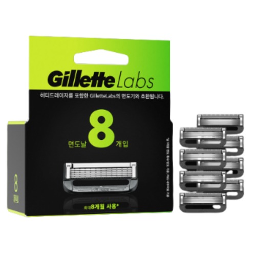 질레트 랩스 딥클렌징바 면도날 (8개)_이미지
