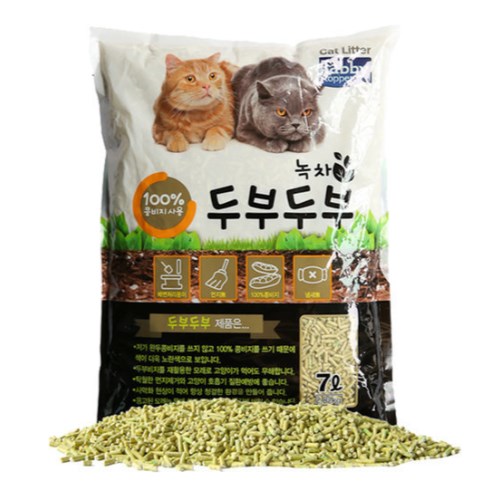 테비토퍼 두부두부 일반입자 녹차 2.82kg (3개)