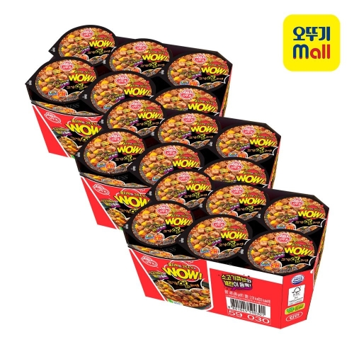 오뚜기 WOW 고기 열라면 80g (18개)