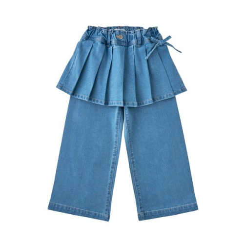 리틀그라운드 테일스쿱 스커트레이어드데님팬츠 76114-410-10
