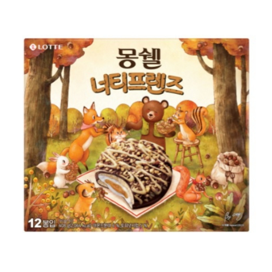 롯데웰푸드 몽쉘 너티프렌즈 12개입 408g (8개)