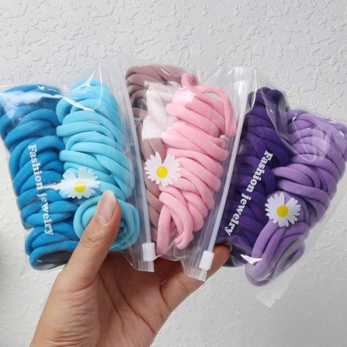 셀러허브 헤어 고무줄 머리끈 통통 대용량 50개 헤어끈 ur 282 S11629447_이미지