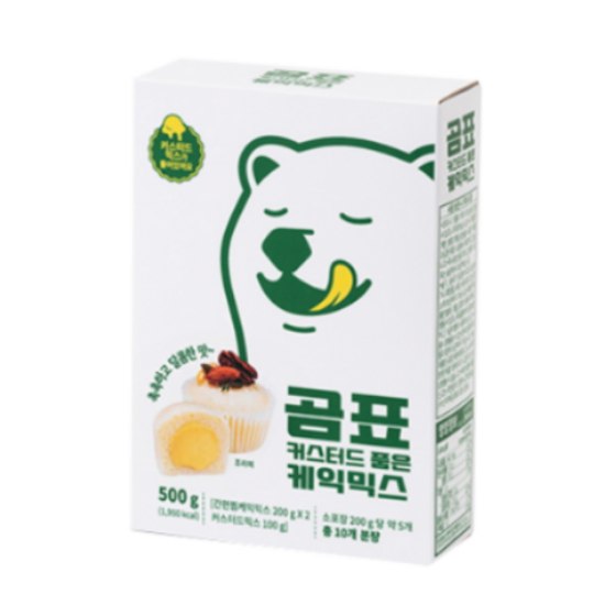 곰표 커스터드 품은 케익믹스 500g (4개)_이미지