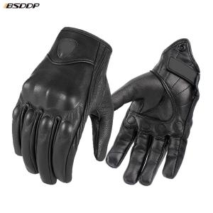 스즈키 하야부사 GSX1300R SV1000 용 가죽 터치 바이크 오토바이 장갑 사계절 염소 모터 라이딩