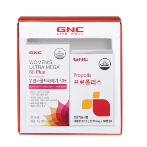  GNC 우먼스울트라메가50 Plus 60캡슐 + 프로폴리스 60캡슐 [1개]