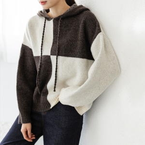 에프엔 WPBG스퀘어 후드 니트 티셔츠_2color_P 624M