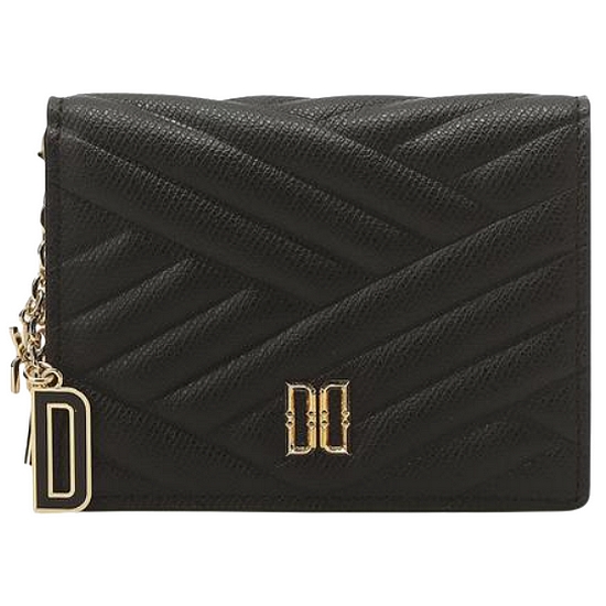 LF 닥스 CARLISLE 엠보 가죽 골드 DD 카드지갑 DCWA1F218BK