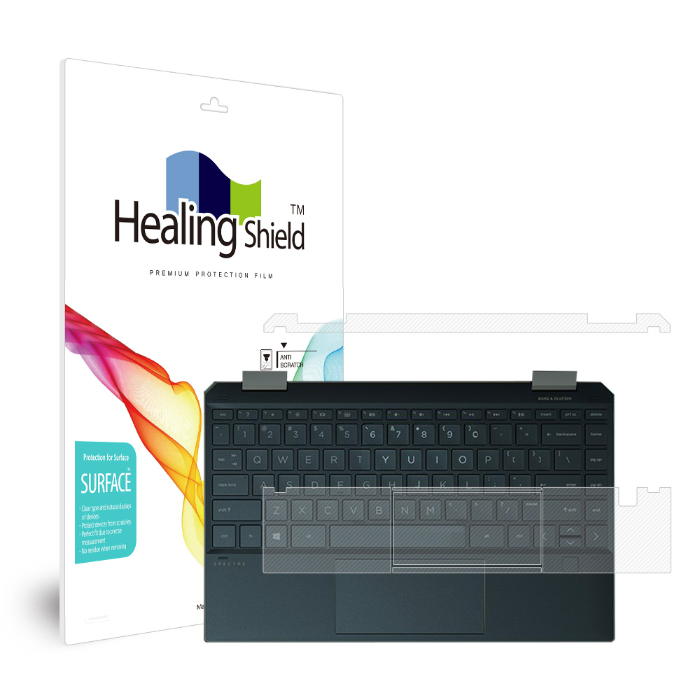 폰트리 힐링쉴드 HP 스펙터 x360 13-aw0214TU 무광 외부보호필름 팜레스트/터치패드 2매