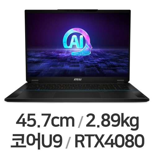 MSI 스텔스 18 AI Studio A1VHG-U9 4K Mini LED W11 64GB램 (SSD 2TB)